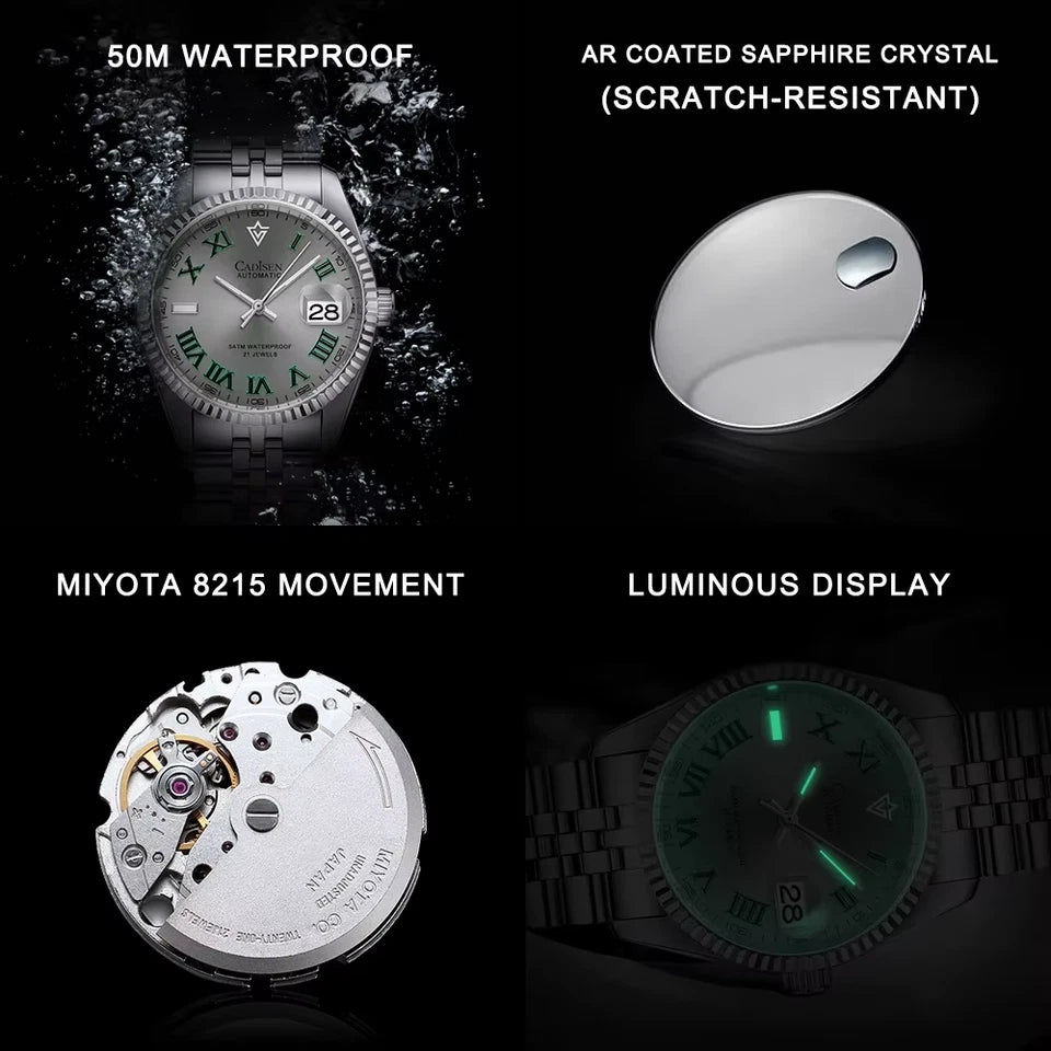 CADISEN C8211M "Oyster Perpetual" 38MM Men's Mechanical Watch, MIYOTA