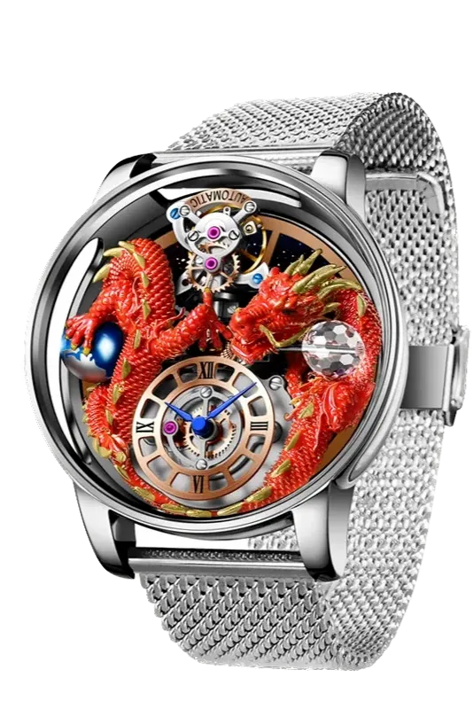 PINDU Celestial Body Series Artisanat Three Dimensional Dragon Men Watch-PrimeTimepiece
