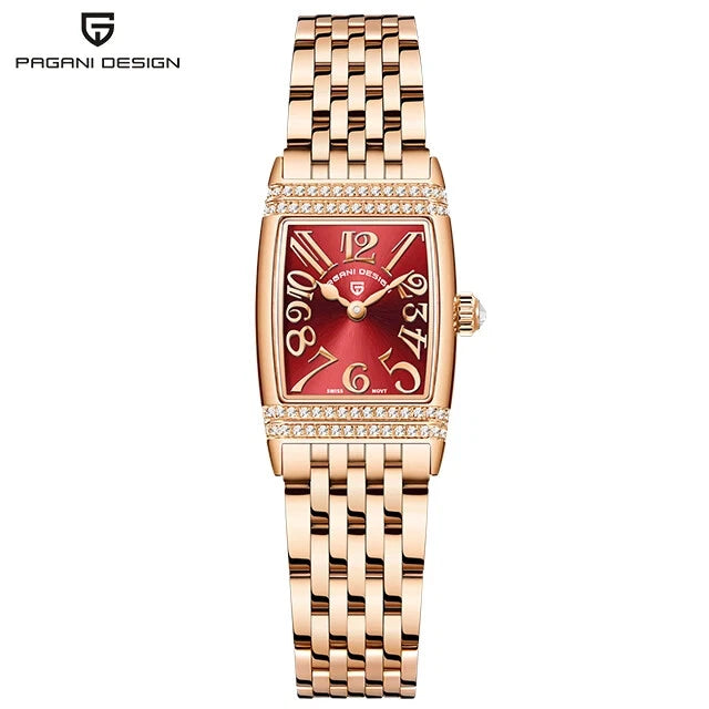 PAGANI DESIGN PD-1737 22mm Square Women's Quartz Watch 50m Waterproof