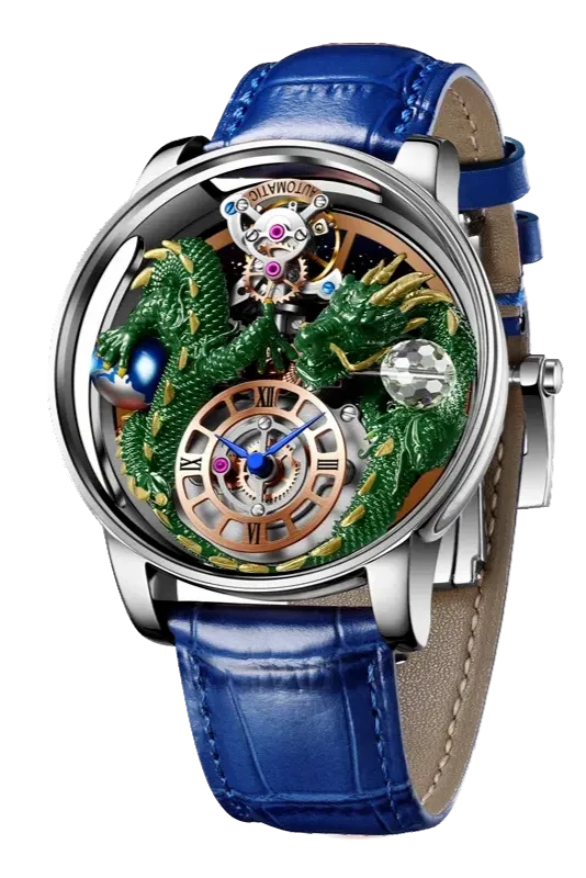 PINDU Celestial Body Series Artisanat Three Dimensional Dragon Men Watch-PrimeTimepiece