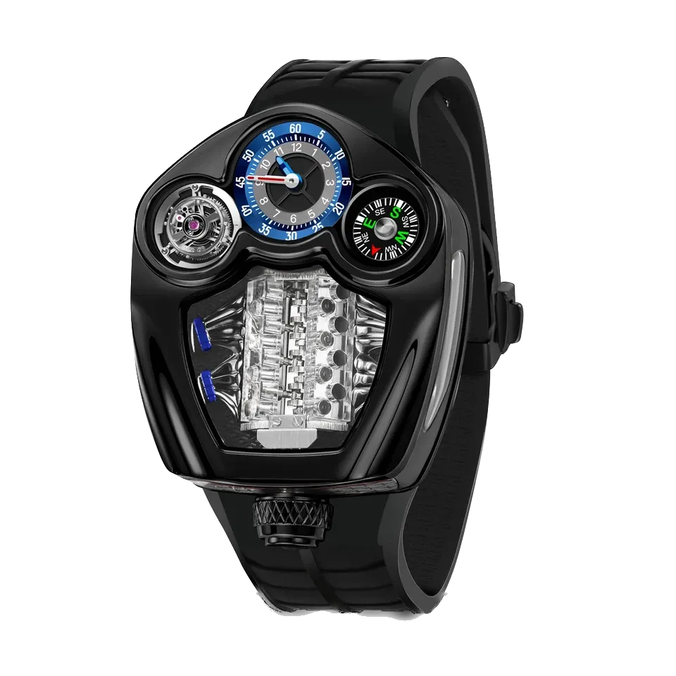 PINDU Engine Series Quartz Watch MenCompass Waterproof Swiss Quartz 762 Movement-PrimeTimepiece