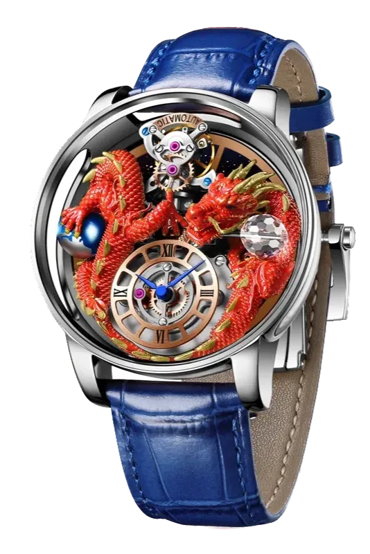 PINDU Celestial Body Series Artisanat Three Dimensional Dragon Men Watch-PrimeTimepiece