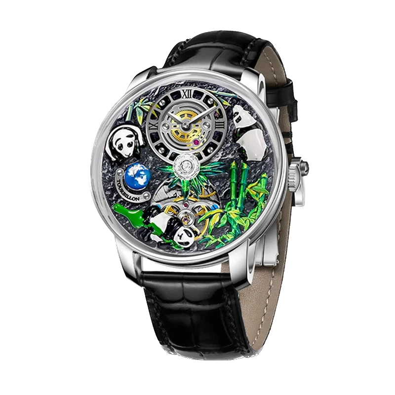 PINDU Panda Series Automatic Mechanical Watch Men Japan NH35 Movement Waterproof