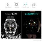 MEGIR 2242 Mechanical Watch for MenSport Analog Automatic Watch, Silicone Strap-PrimeTimepiece