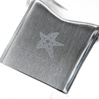 Seestern S404 steel bracelet clasp engraved with the Seestern starfish emblem, close-up