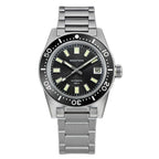 Seestern S404 automatic skin diver 200m, grey sunburst dial, steel case and bracelet, front view