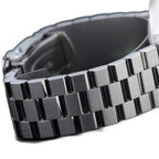 Seestern S407 brushed and polished steel oyster bracelet links, macro detail