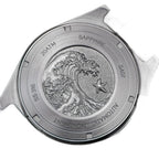 Seestern S407 caseback engraved with the Great Wave and star, automatic movement, sapphire, 20ATM