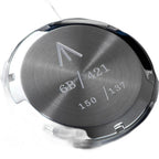 Seestern S424 steel caseback engraved with military broad arrow and 6B/421 markings, close-up