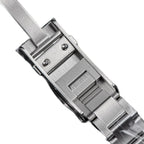 Seestern S434-2 steel bracelet folding clasp with diver extension, macro detail