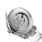 Seestern S446 exhibition caseback showing automatic movement through sapphire, second view