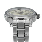 Seestern S446 cream-dial GMT on steel bracelet, angled view on white background