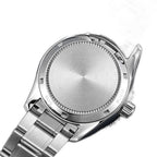 Seestern S456 brushed steel caseback engraved S456, SAPPHIRE, 20ATM, AUTOMATIC MOVEMENT