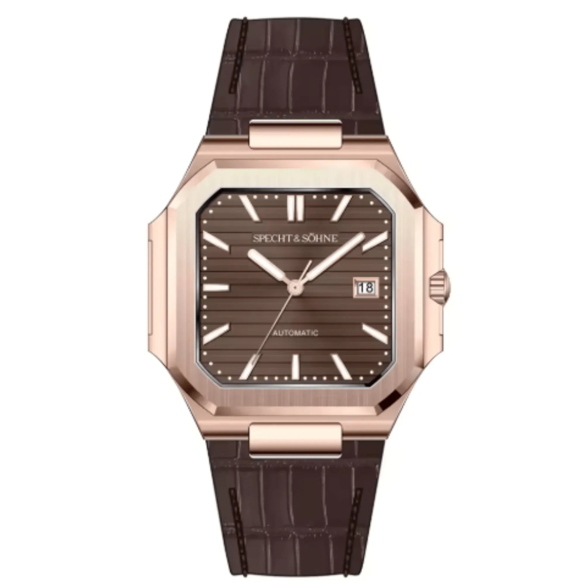 Specht & Söhne Cubic Automatic Miyota 8215 with Brown dial