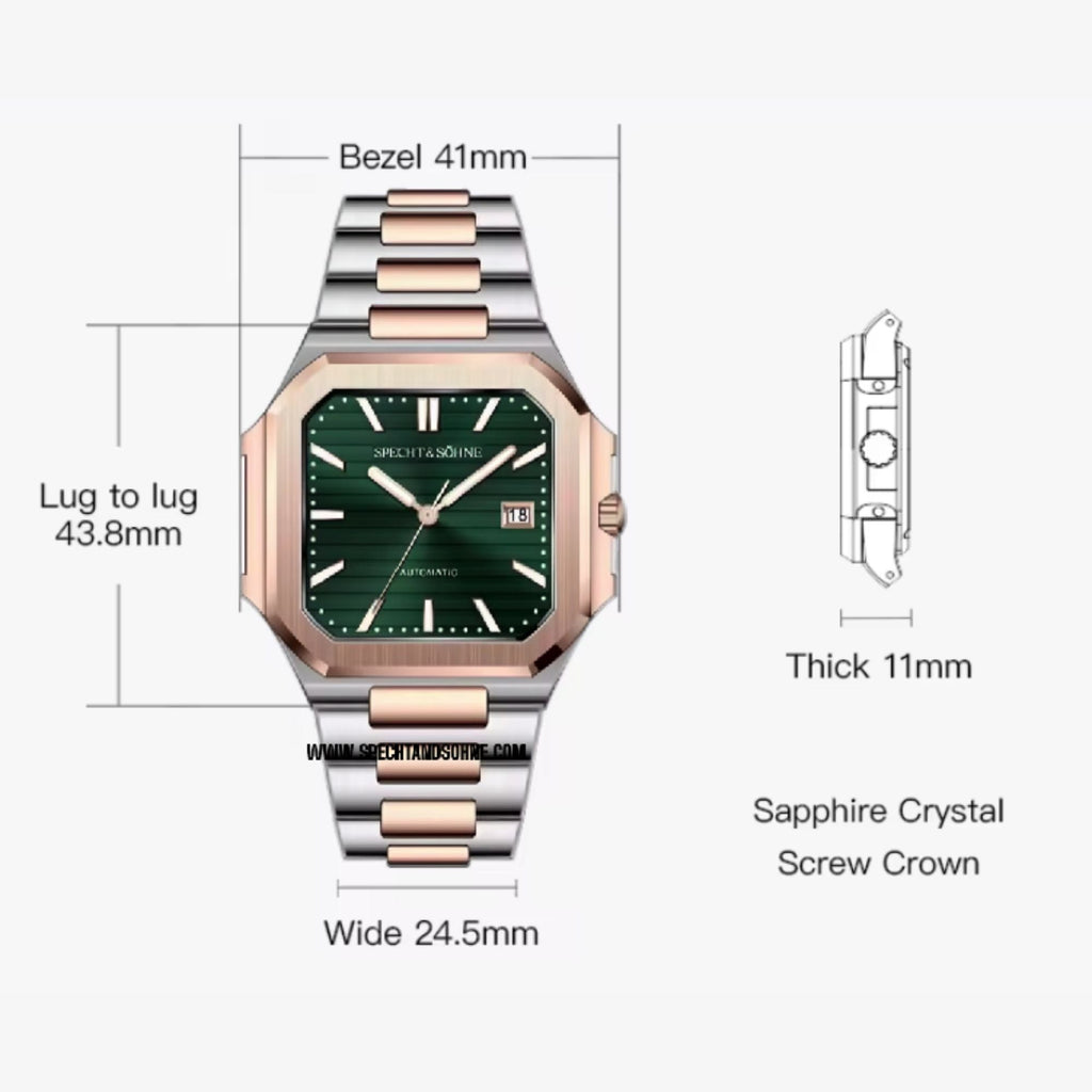 Specht & Söhne Cubic Automatic Miyota 8215 with Green II dial