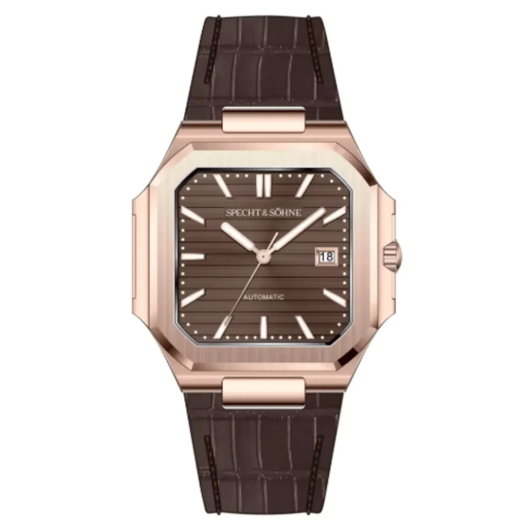 Specht & Söhne Cubic Quartz with Brown dial