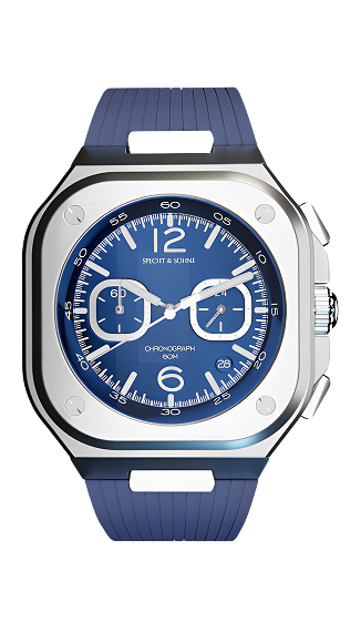 Specht & Söhne SP-5980 Oversized Octagonal Chronograph with Blue II dial