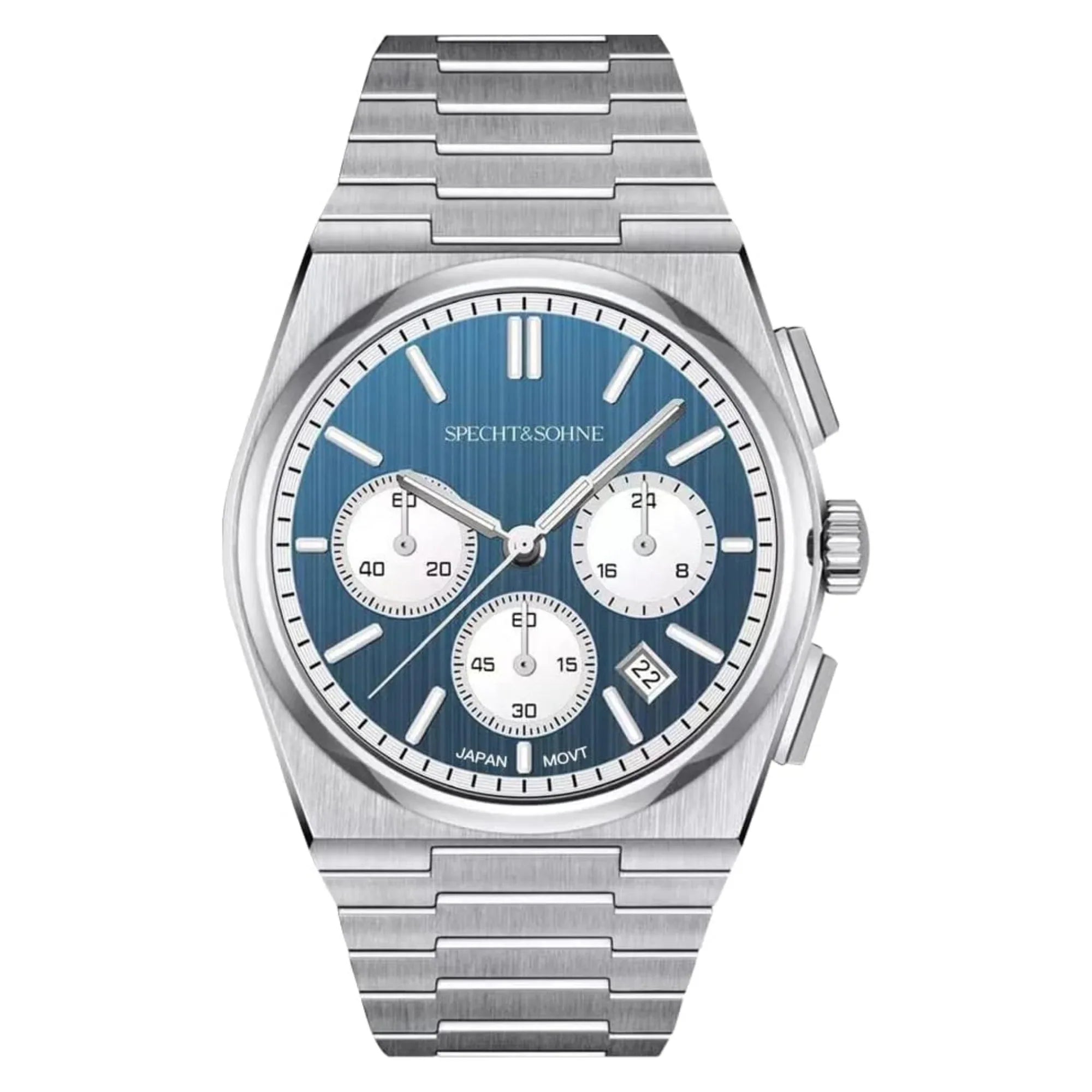 Specht & Söhne SP-5980 Oversized Octagonal Chronograph with Blue III dial
