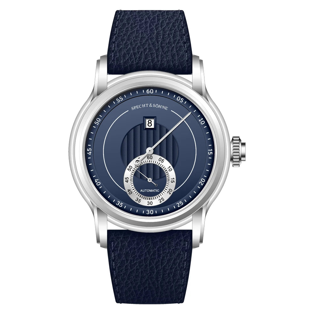 Specht & Sohne SP0032 Jump Hour Leather Watch - Blue