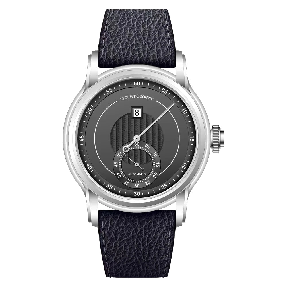 Specht & Sohne SP0032 Jump Hour Leather Watch - Grey