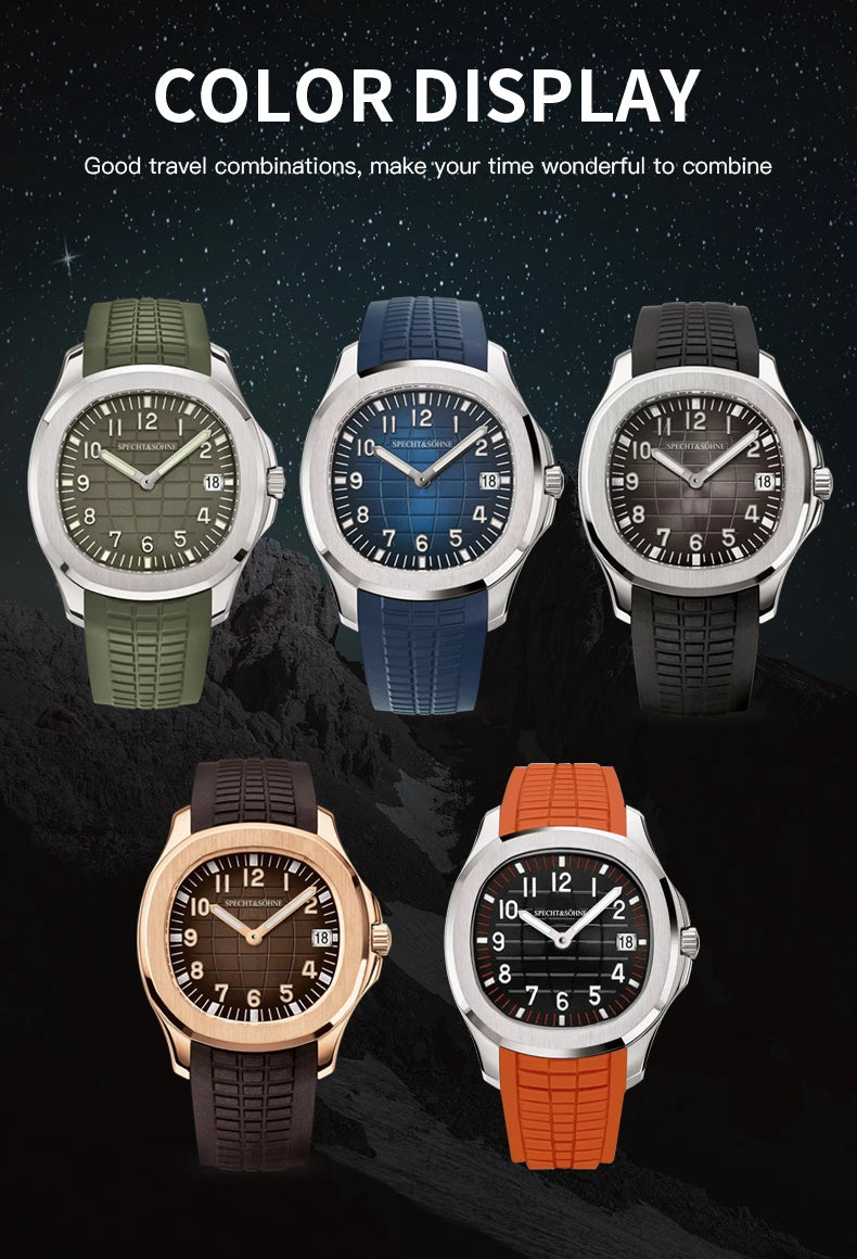 Specht & Sohne SP5167 Ultrathin Rubber Strap Quartz Watch