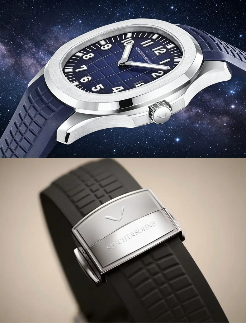 Specht & Sohne SP5167 Ultrathin Rubber Strap Quartz Watch