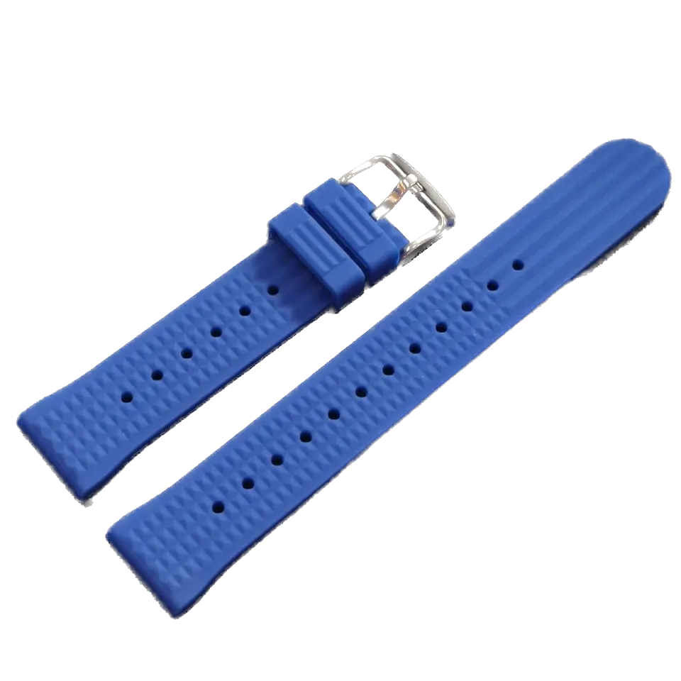 STEELDIVE Blue Silicone Watch Band Replacement Strap 20mm/22mm