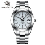 STEELDIVE SD1934 Automatic Menâ€™s Diver Watch â€“ NH35, Retro Water Ghost with turquoise dial