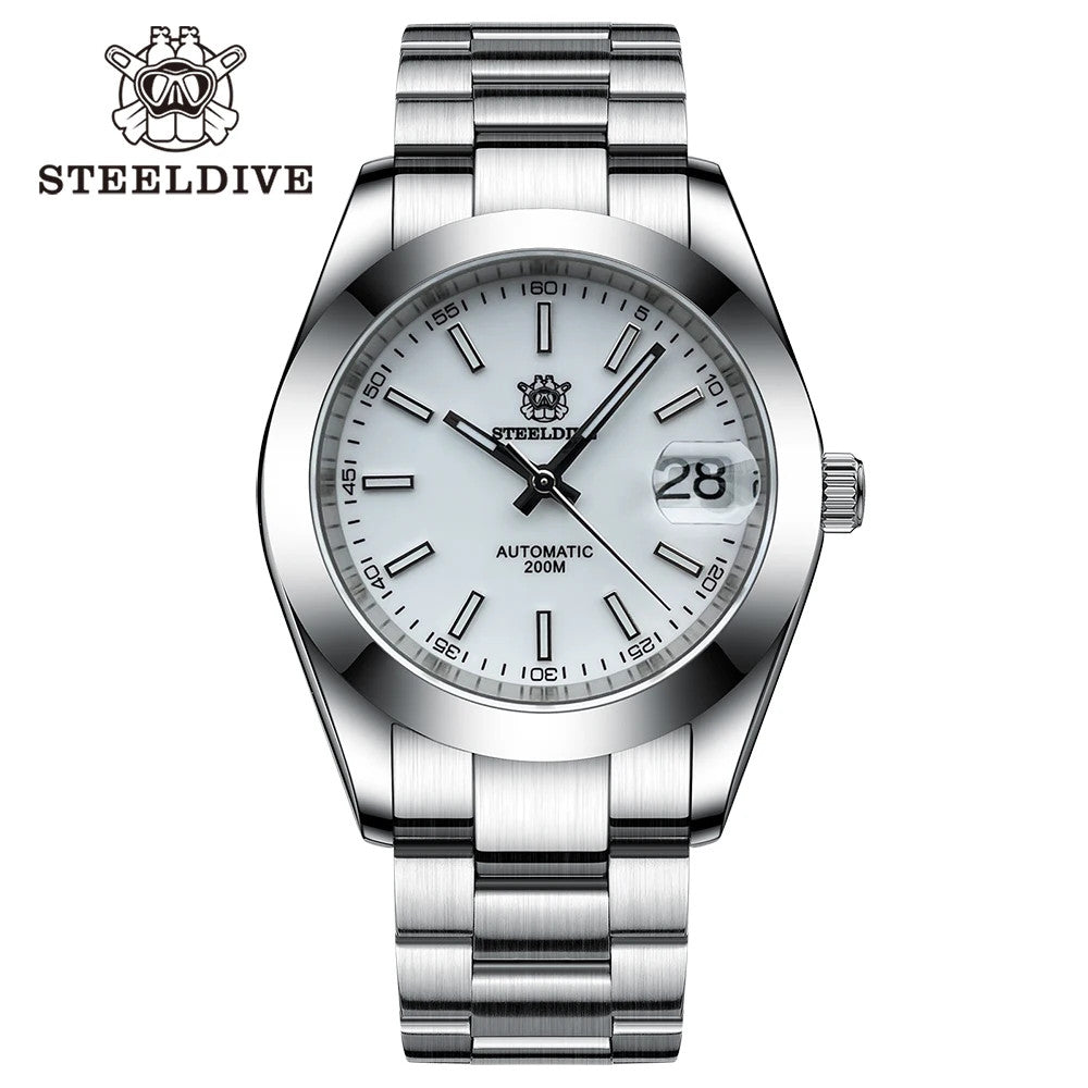STEELDIVE SD1934 Automatic Menâ€™s Diver Watch â€“ NH35, Retro Water Ghost with turquoise dial