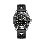 STEELDIVE SD1953 Men's NH35 Automatic Dive Watch with rubber black dial