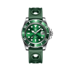 STEELDIVE SD1953 Men's NH35 Automatic Dive Watch with green rubber dial, clasp detail