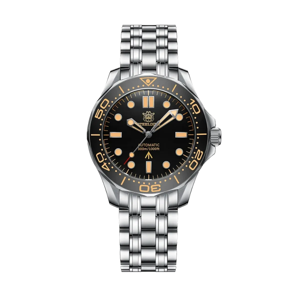 STEELDIVE SD1957 42MM Vintage NH35 Automatic with silver black dial