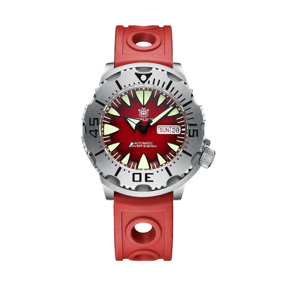 STEELDIVE SD1984 Diver 42MM Automatic NH36 with red dial