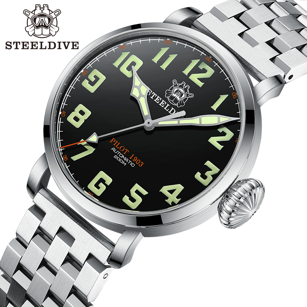 STEELDIVE SD1903 dive watch — variant 03HH-03L stock photo