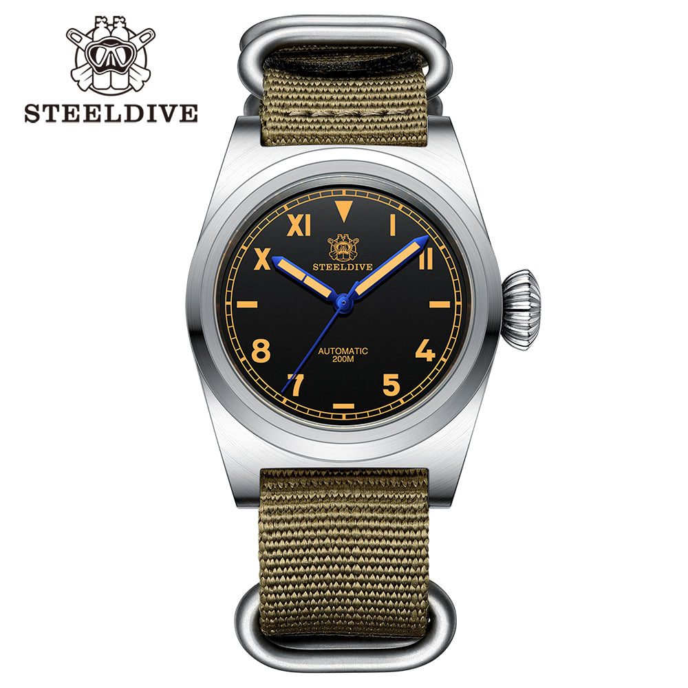 STEELDIVE SD1904 dive watch — variant 04HH-N-KN stock photo
