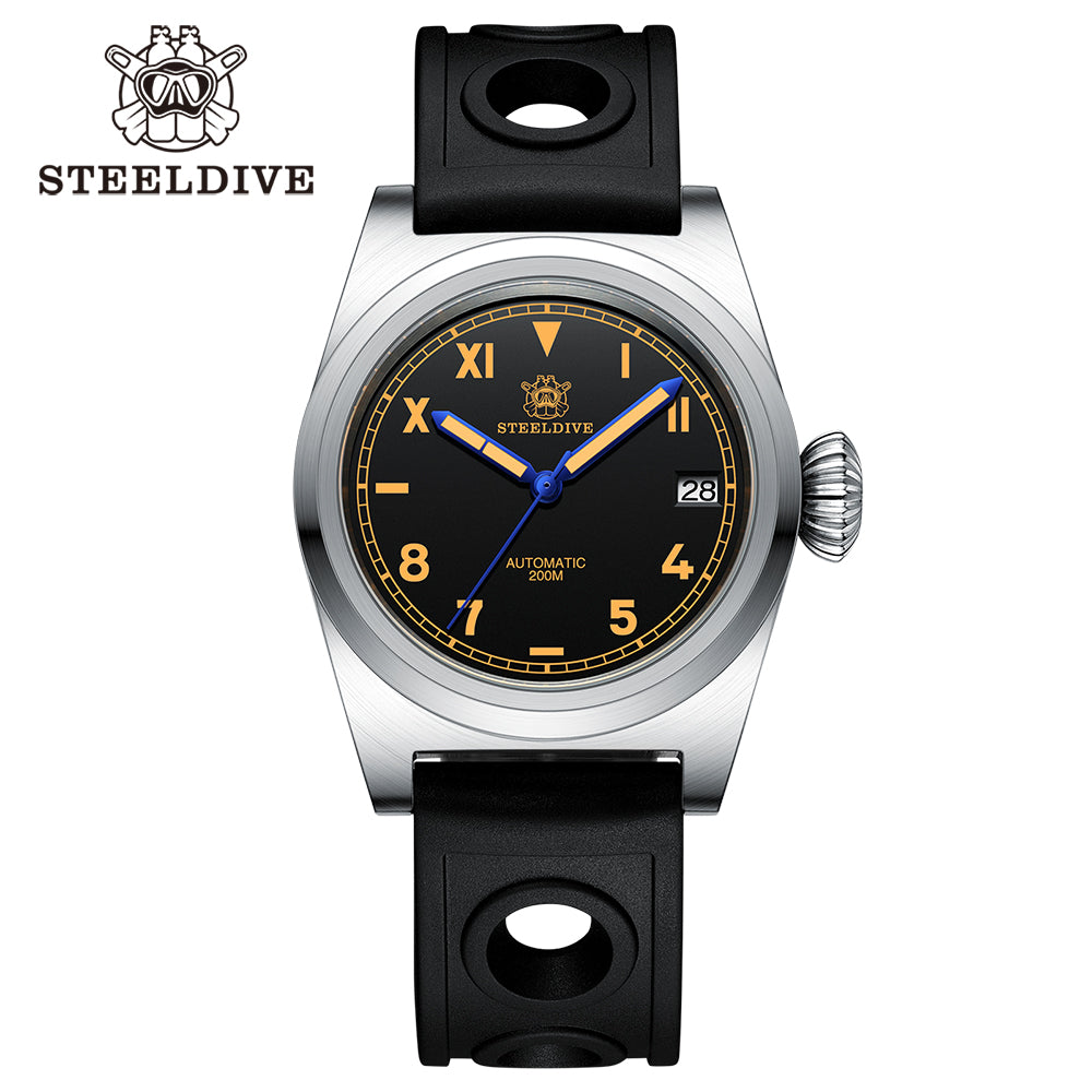 STEELDIVE SD1904 dive watch — variant 04HH-Y-HR stock photo