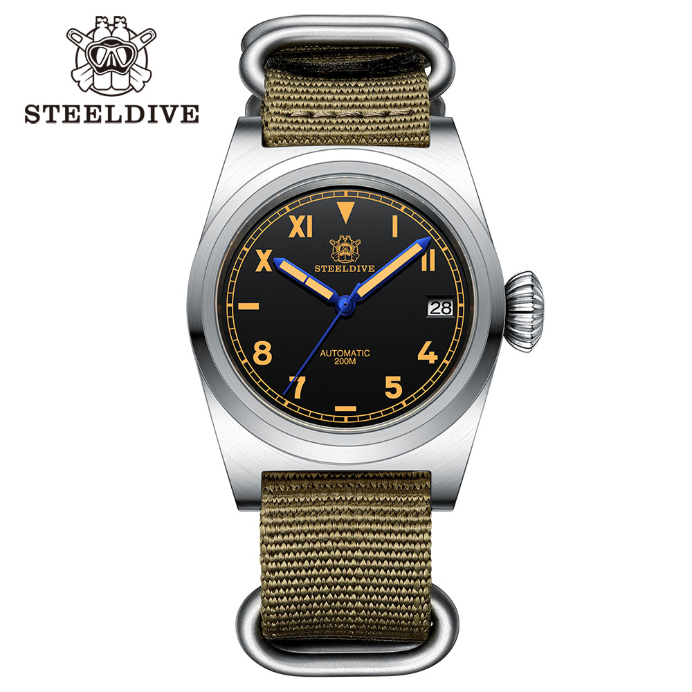 STEELDIVE SD1904 dive watch — variant 04HH-Y-KN stock photo