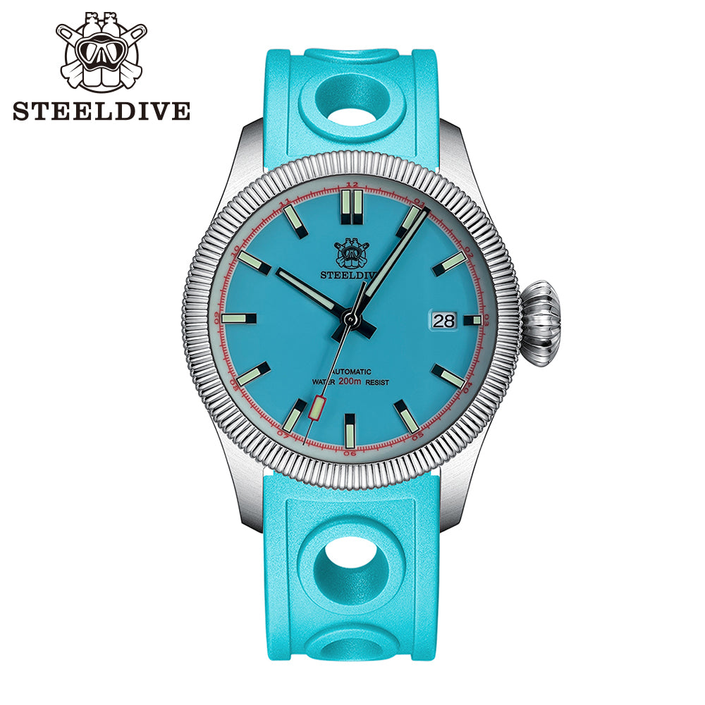 STEELDIVE SD1906T dive watch — variant 06T-QLR stock photo