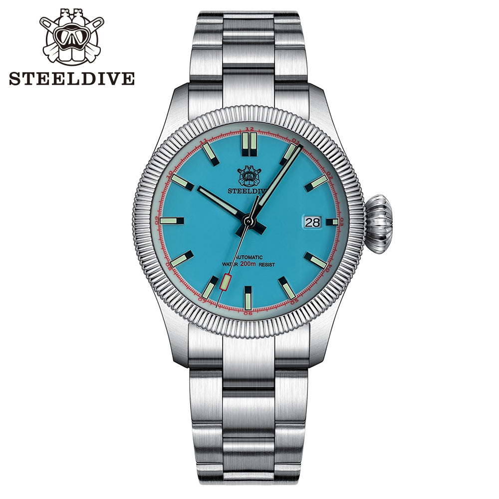 STEELDIVE SD1906T dive watch — variant 06T-SS stock photo