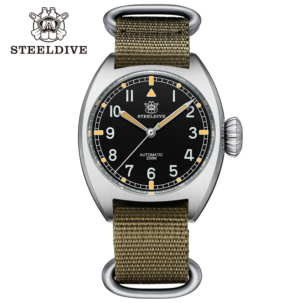STEELDIVE SD1907 dive watch — variant 07HH-N-KN stock photo