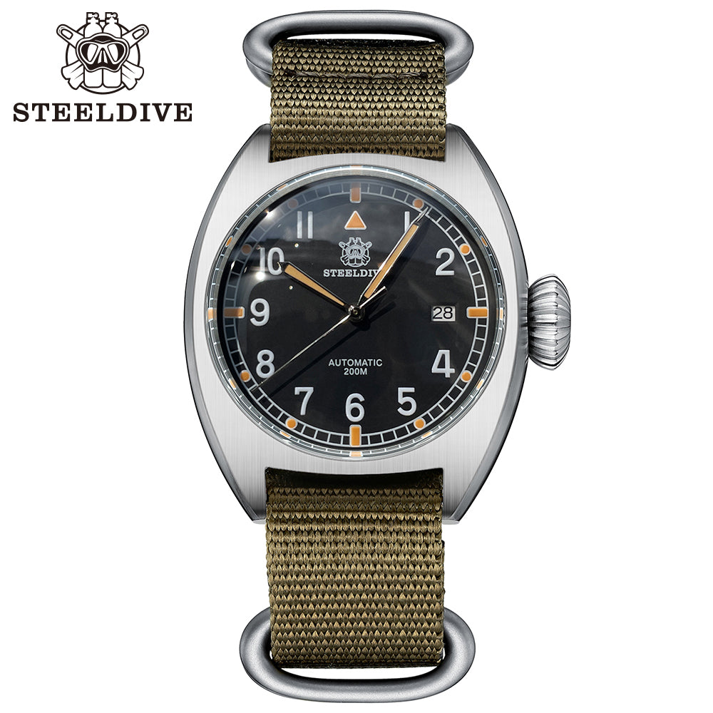 STEELDIVE SD1907P dive watch — variant 07P-Y-KN stock photo
