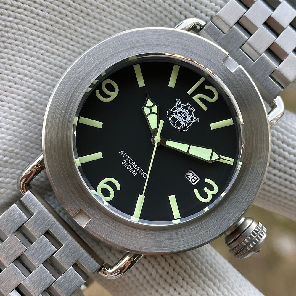STEELDIVE SD1912 dive watch — variant 12LN-Y-05L stock photo