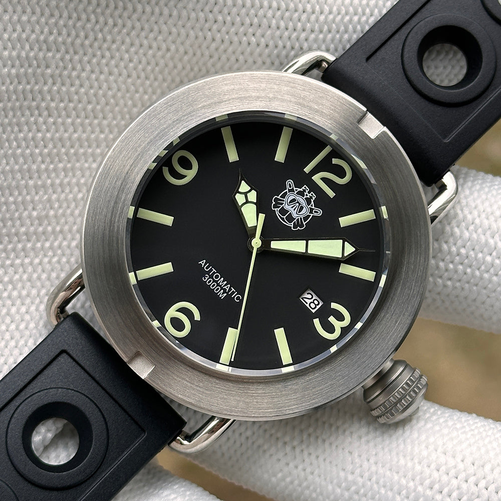 STEELDIVE SD1912 dive watch — variant 12LN-Y-HR stock photo