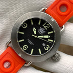 STEELDIVE SD1912 dive watch — variant 12LN-Y-OR stock photo