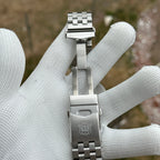 Steeldive SD1912 stainless steel oyster bracelet diver clasp with engraved STEELDIVE turtle logo