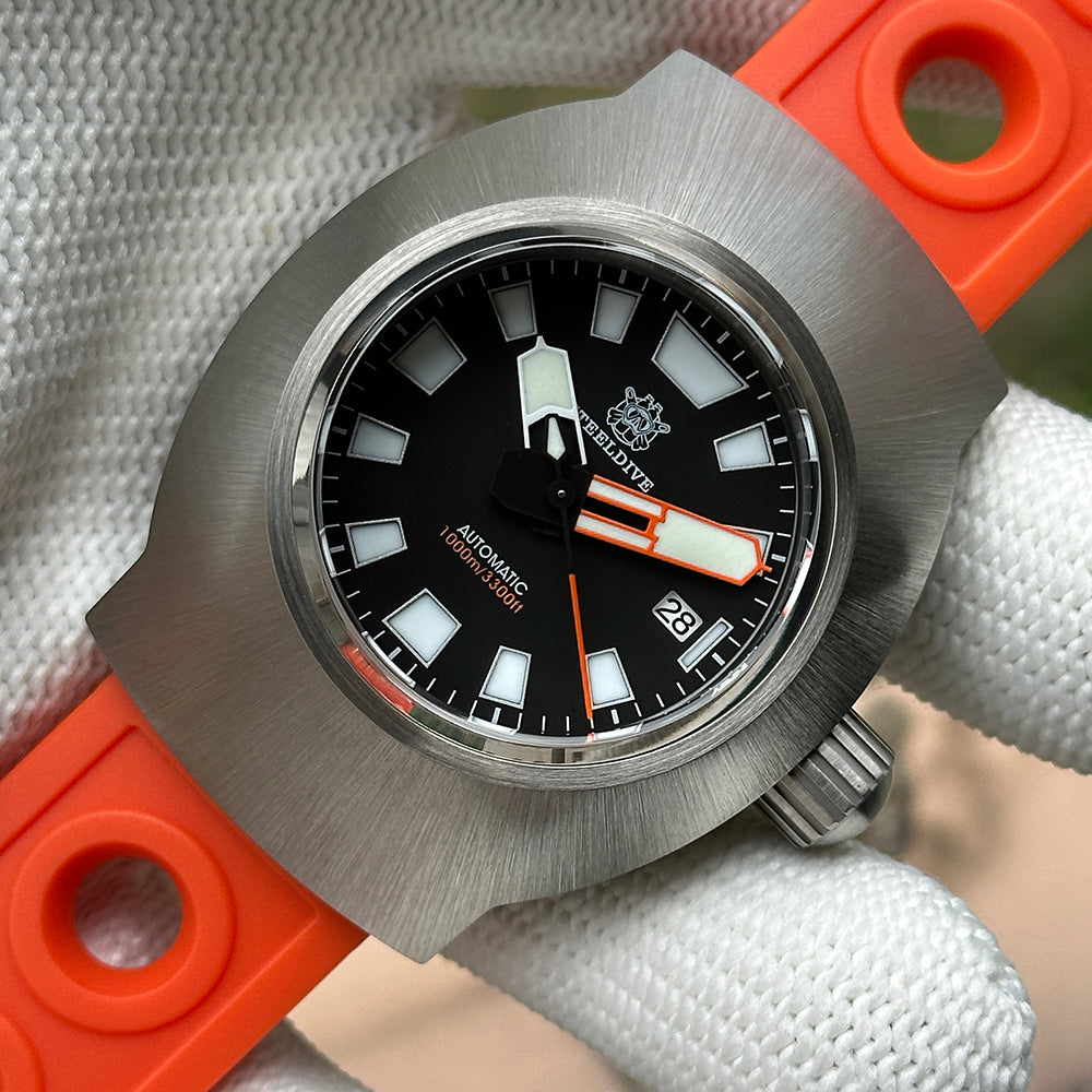 STEELDIVE SD1920 dive watch — variant 20FK-OR stock photo
