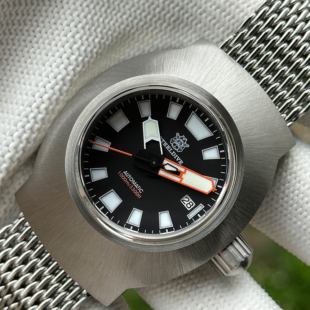 STEELDIVE SD1920 dive watch — variant 20FK-SK stock photo