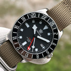 STEELDIVE SD1925GMT dive watch — variant 25GMT-KN stock photo