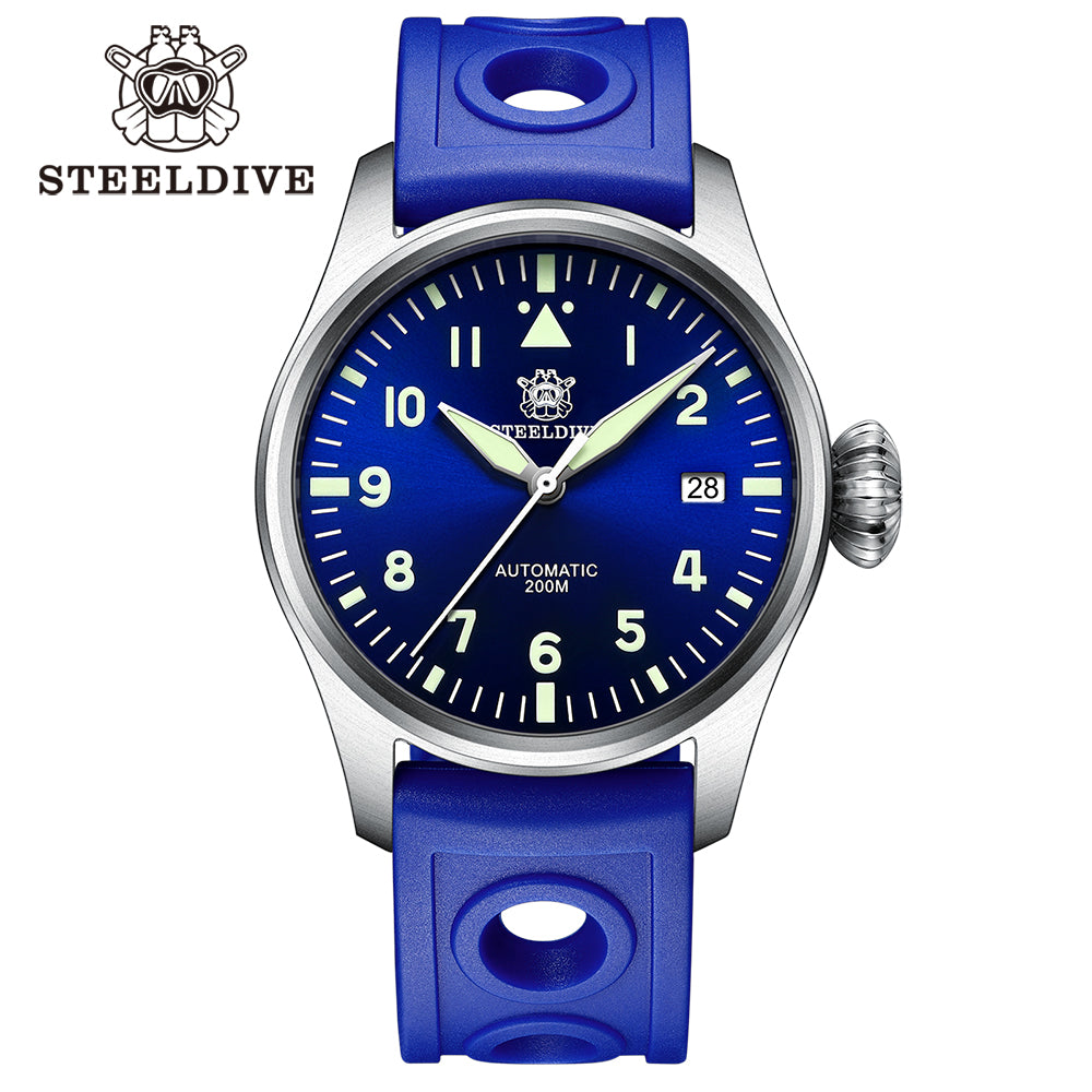 STEELDIVE SD1928 dive watch — variant 28BL-LR stock photo