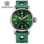 STEELDIVE SD1928 dive watch — variant 28GR-GR stock photo